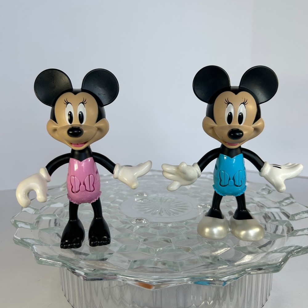 Disney Mickey Mouse & Minnie‎ Mouse Figures Vintage PVC Cake Toppers